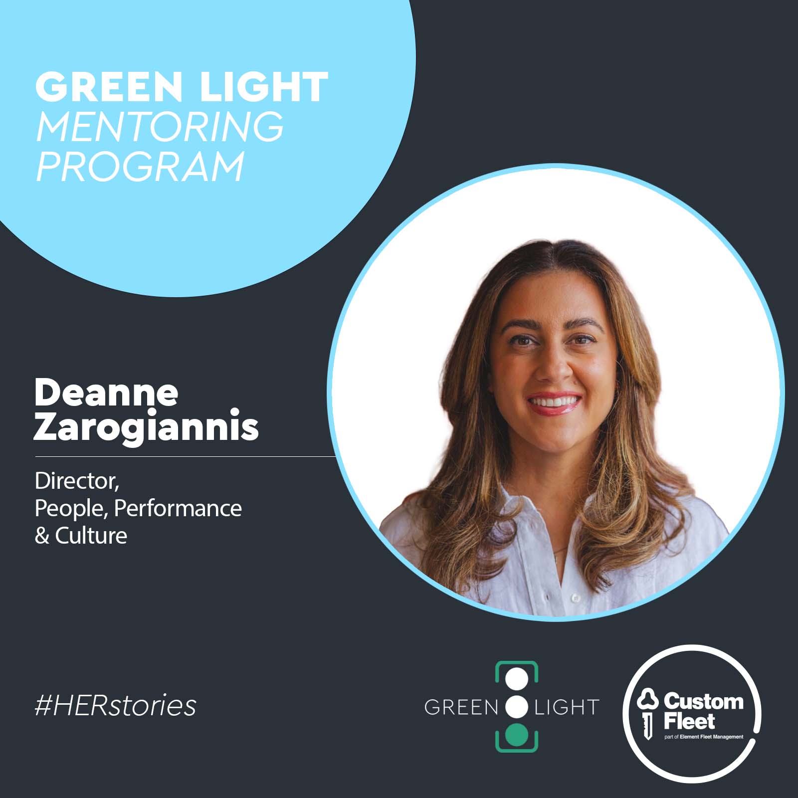 The hero image is a composite of words, graphics and a photo of Deanne Zarogiannis. The text says 'Green Light Mentoring Program, Deanne Zarogiannis, Director PPC, Australia/New Zealand.' The hero image is a composite of words, graphics and a photo of Deanne Zarogiannis. The text says 'Green Light Mentoring Program, Deanne Zarogiannis, Director PPC, Australia/New Zealand.'