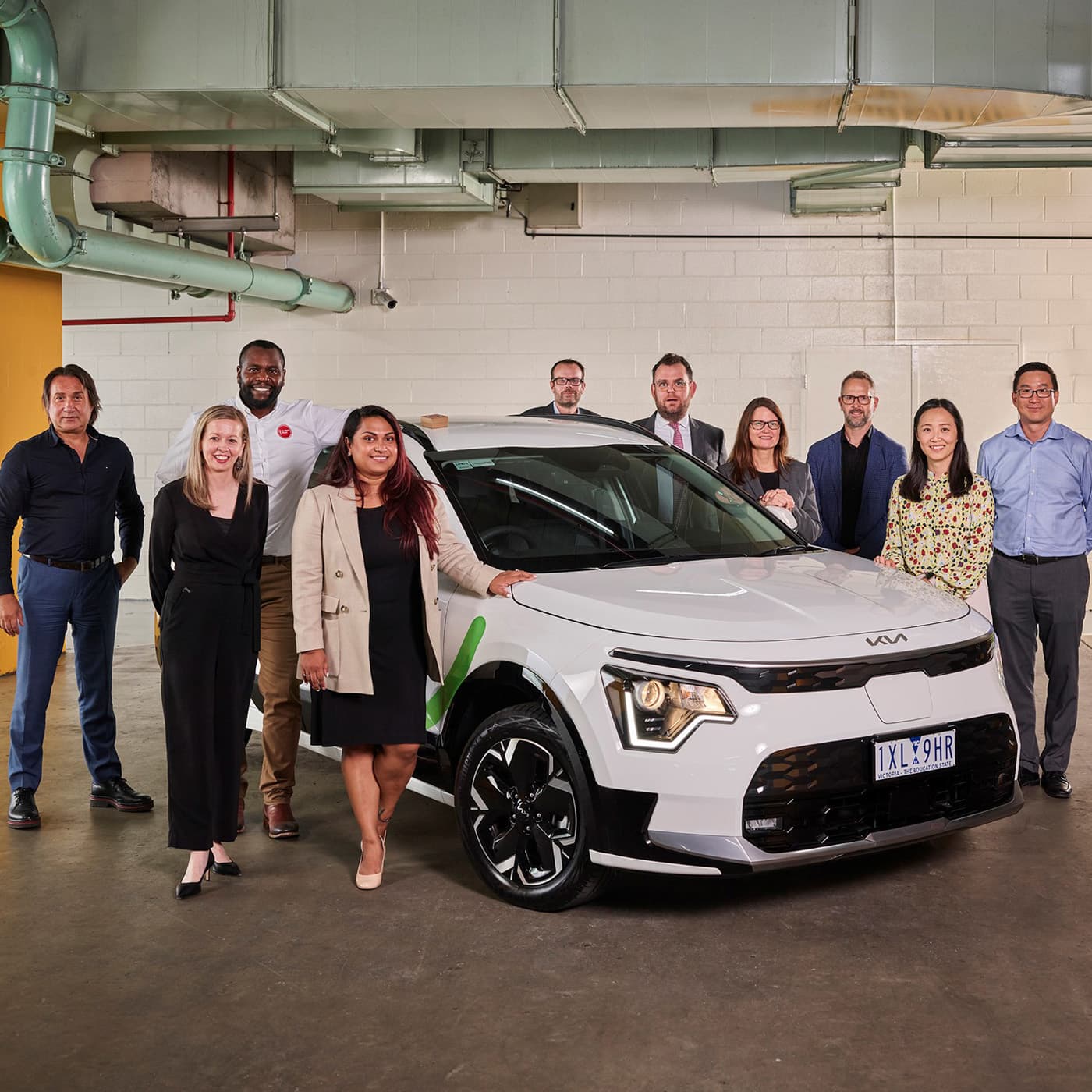 Element CEO, Laura Dottori-Attanasio, visiting Custom Fleet's Melbourne office. Laura is standing next to a new Electric Vehicle, with several of our team members. Element CEO, Laura Dottori-Attanasio, visiting Custom Fleet's Melbourne office. Laura is standing next to a new Electric Vehicle, with several of our team members.