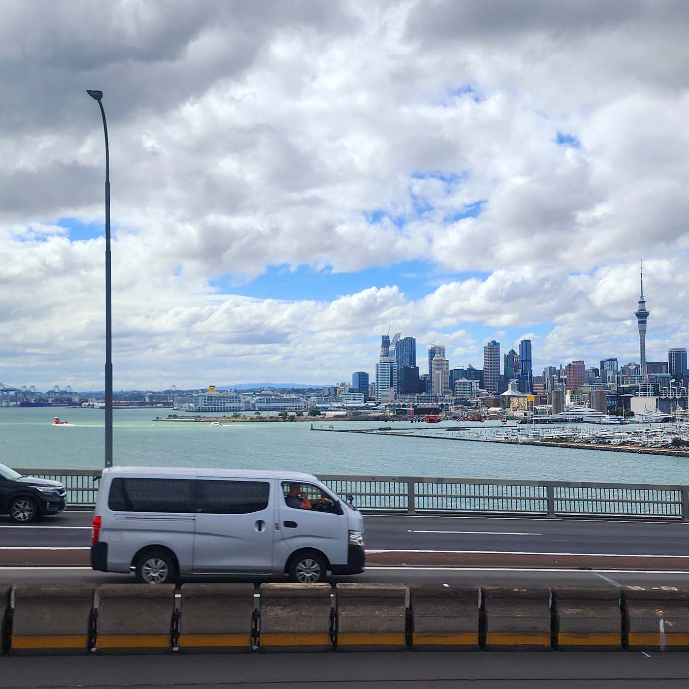 A view of Auckland, New Zealand from the Bridge. A view of Auckland, New Zealand from the Bridge.