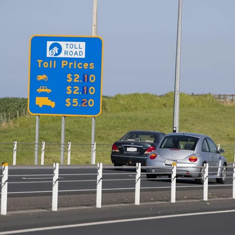A toll road in New Zealand A toll road in New Zealand